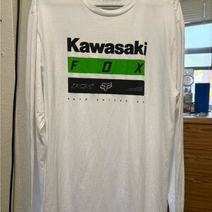 Kawasaki White and Green Long Sleeve Tee